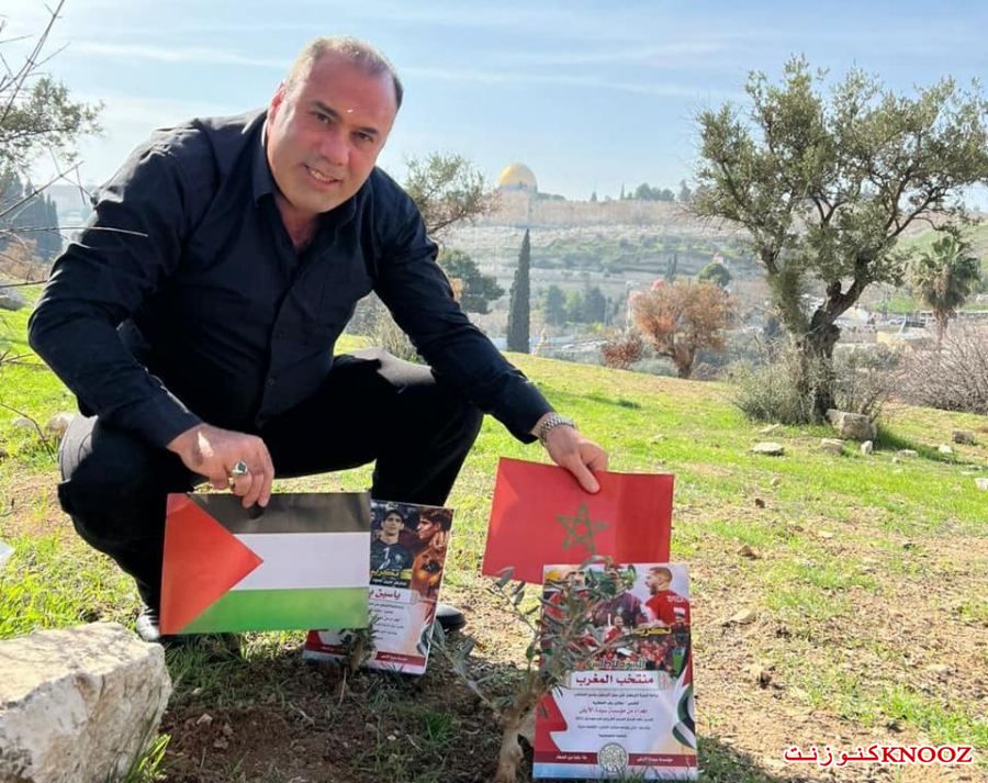 سيدة الأرض تغرس شجر الزيتون احتفاء بالمنتخب الوطني المغربي وحارس عرينها ياسين بونو